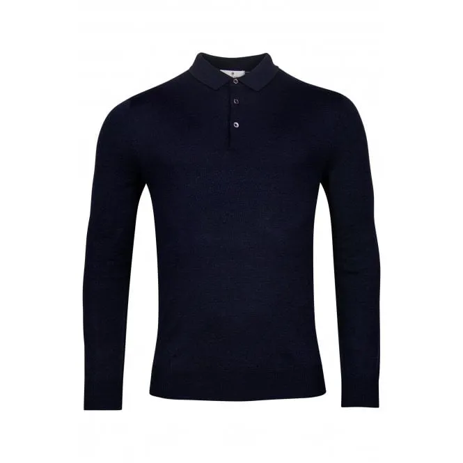 3 Button Merino Knit Polo Shirt