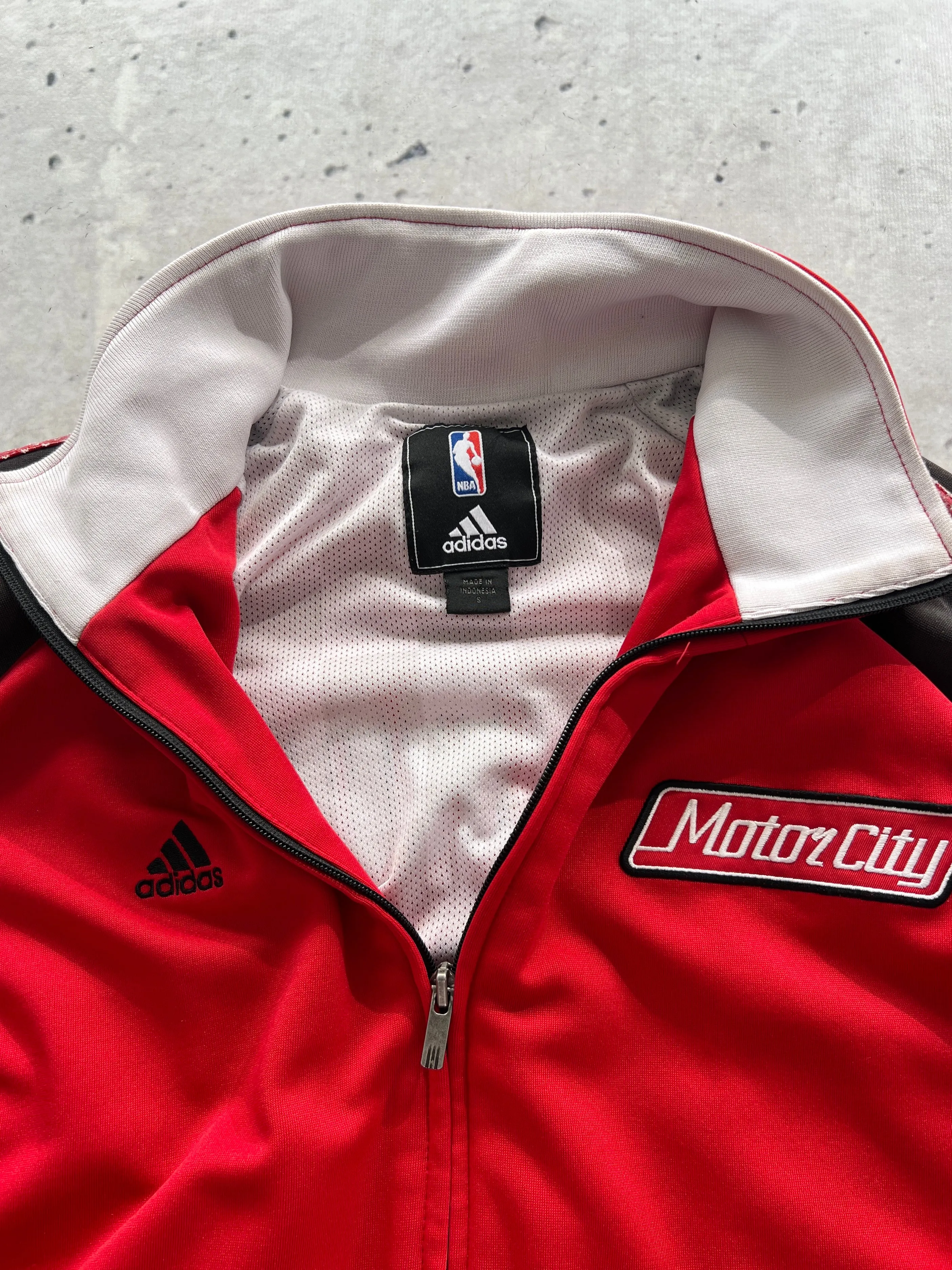 90's Adidas NBA Detroit zip up track jacket (S)