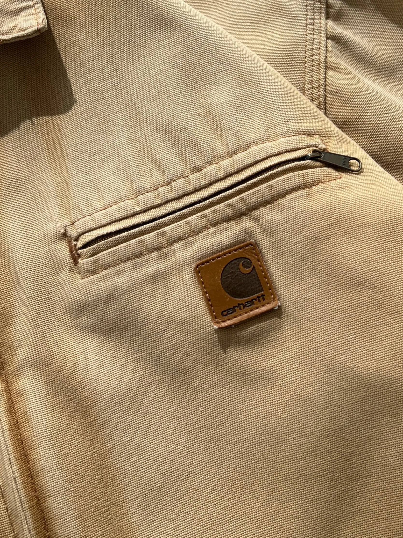 90's Carhartt duck canvas zip up work jacket (L)