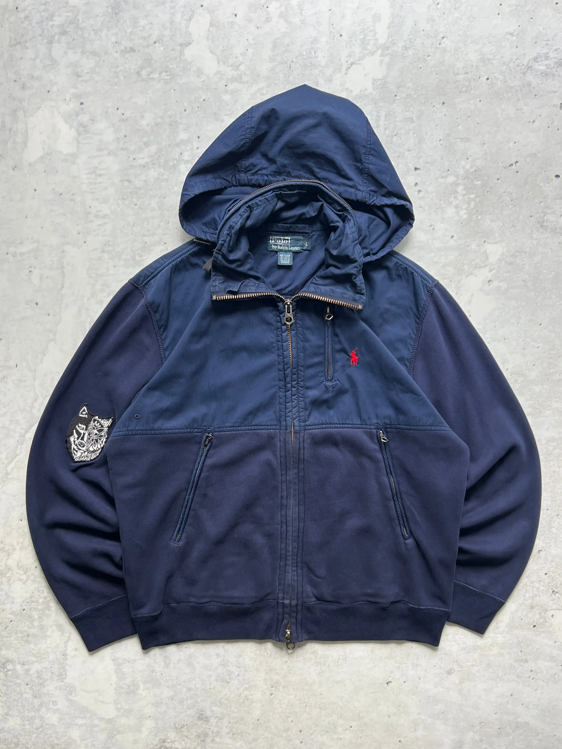 90's Ralph Lauren Zip Up Hooded Jacket (L)