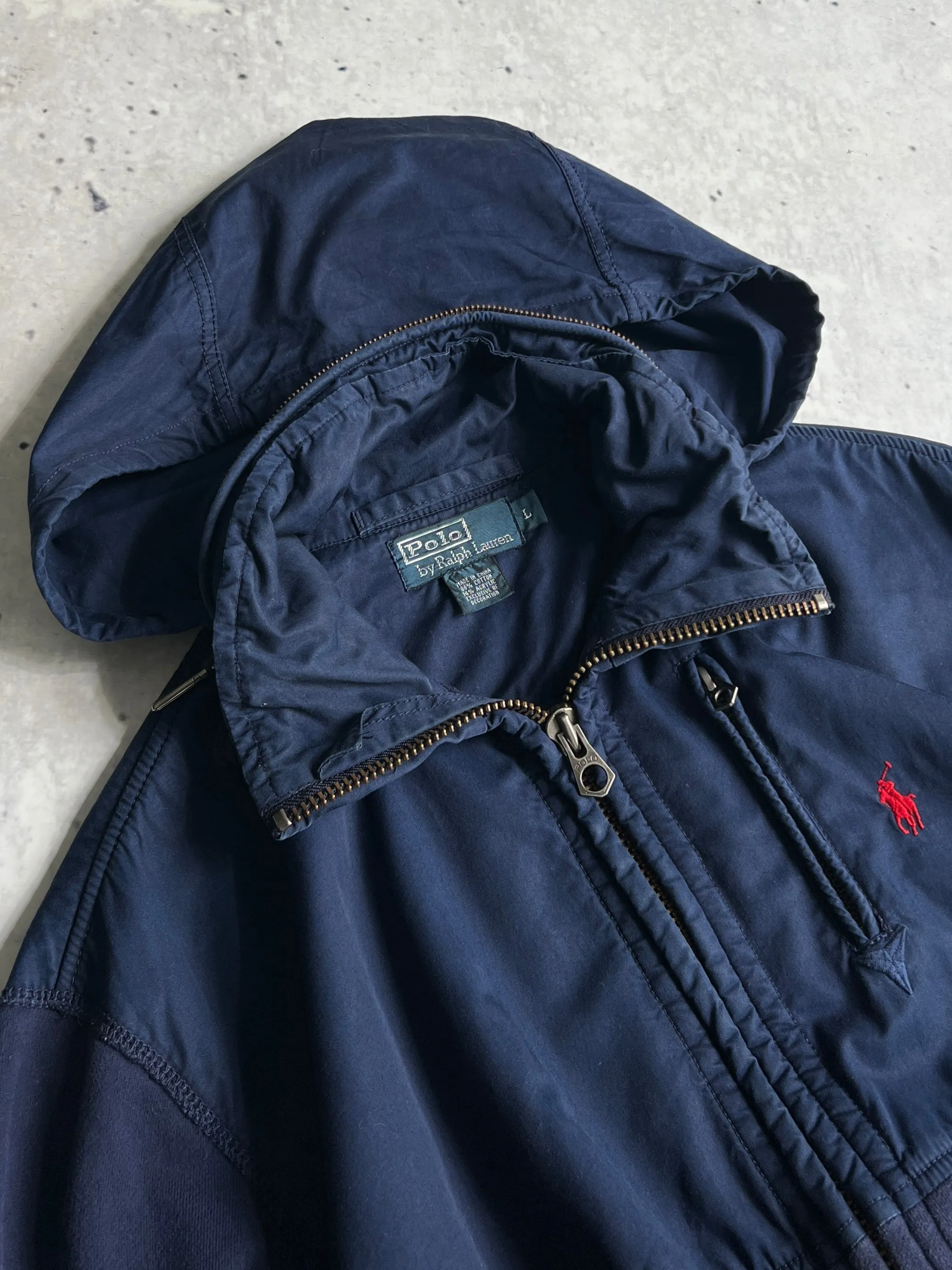 90's Ralph Lauren Zip Up Hooded Jacket (L)