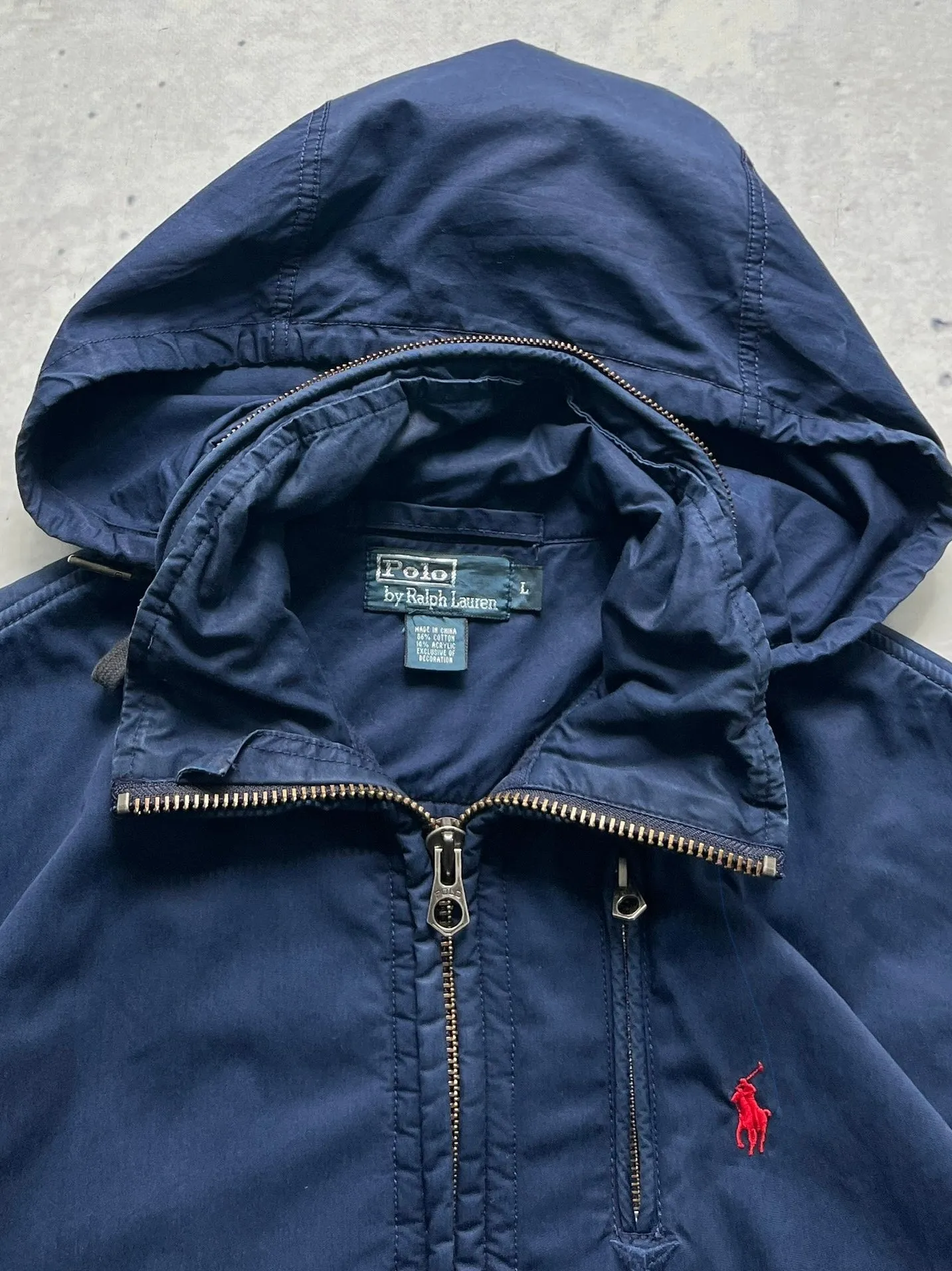 90's Ralph Lauren Zip Up Hooded Jacket (L)