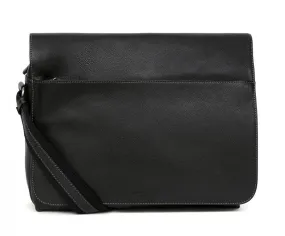 A4 cowhide leather bag with tablet pocket black 466184