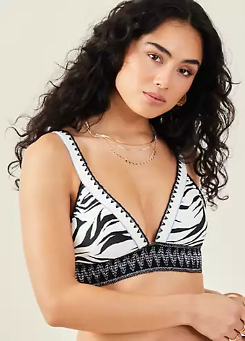 Accessorize Tiger Print Bikini Top | Grattan