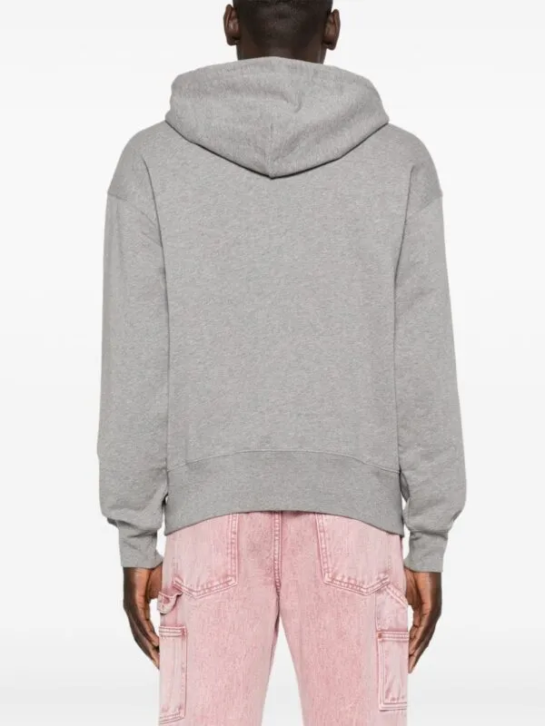 Acne Studios Face Logo Zip-Up Hoodie Grey Melange | Luxury and style at your fingertips