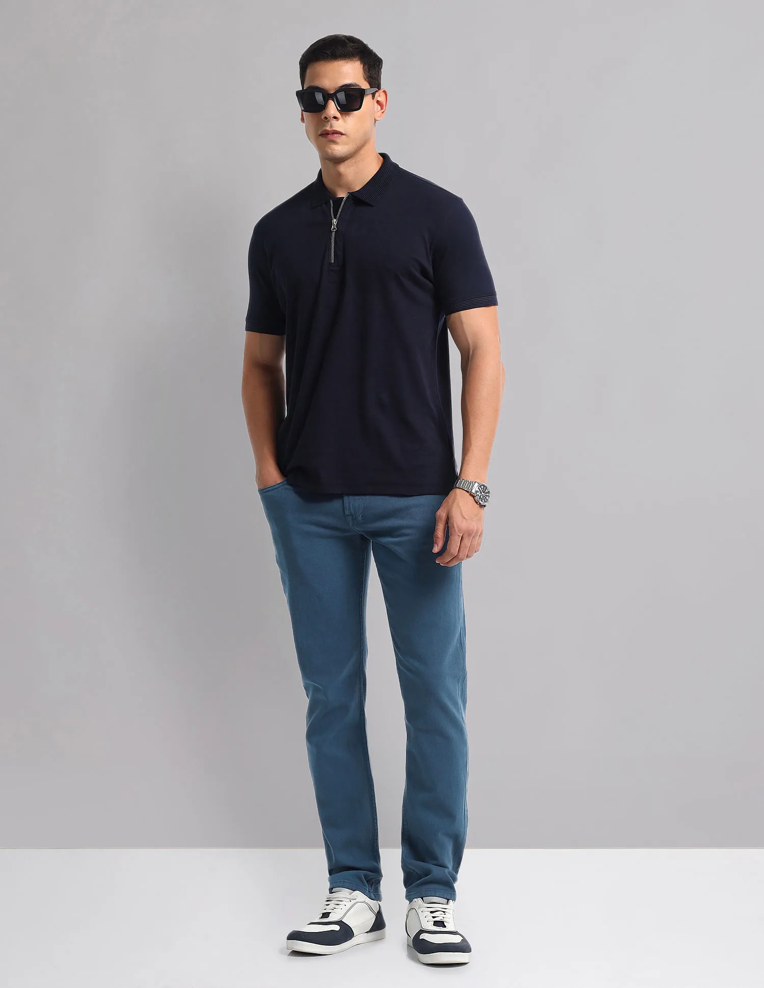 AD by Arvind Mid Rise Slim Fit Jeans