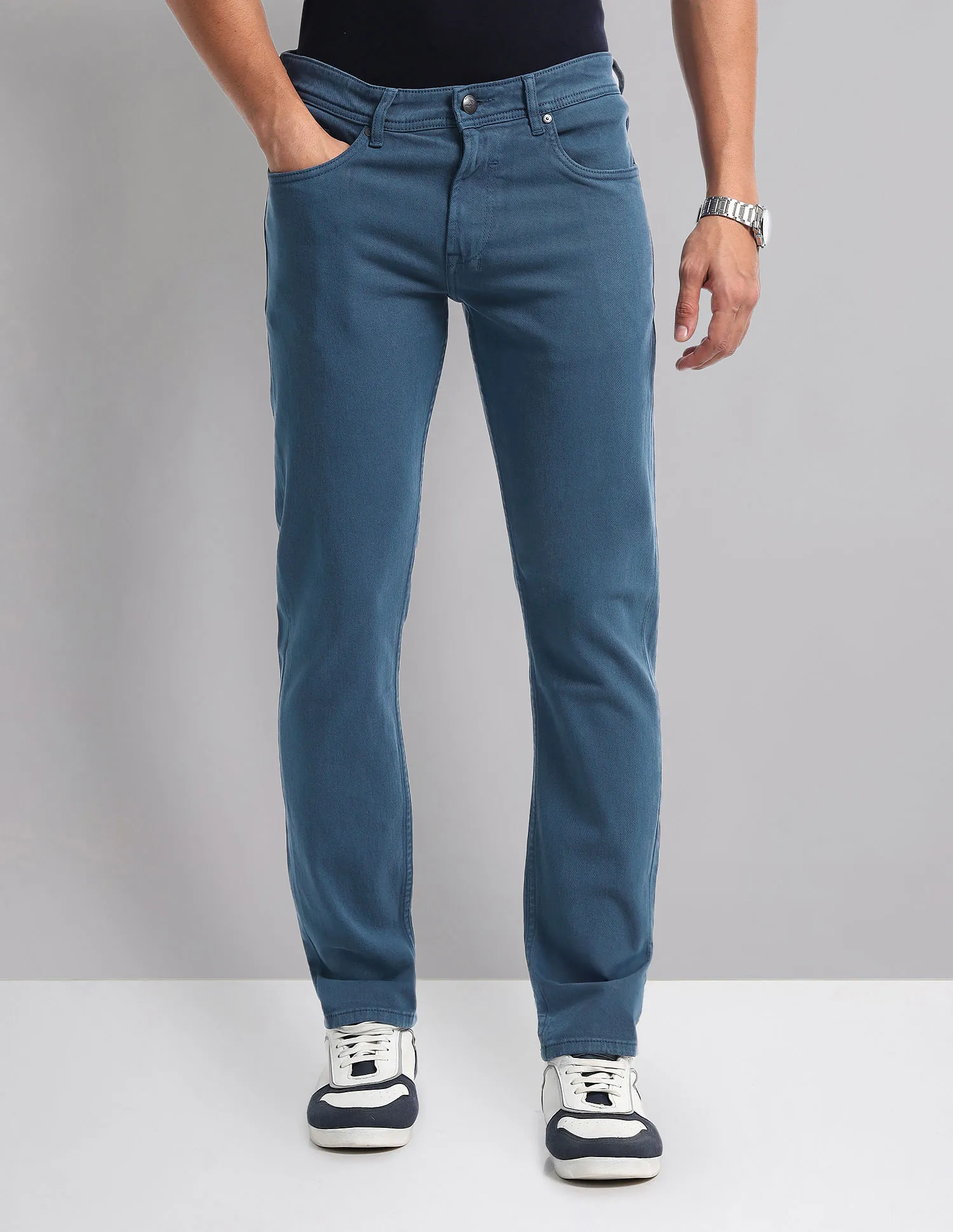 AD by Arvind Mid Rise Slim Fit Jeans