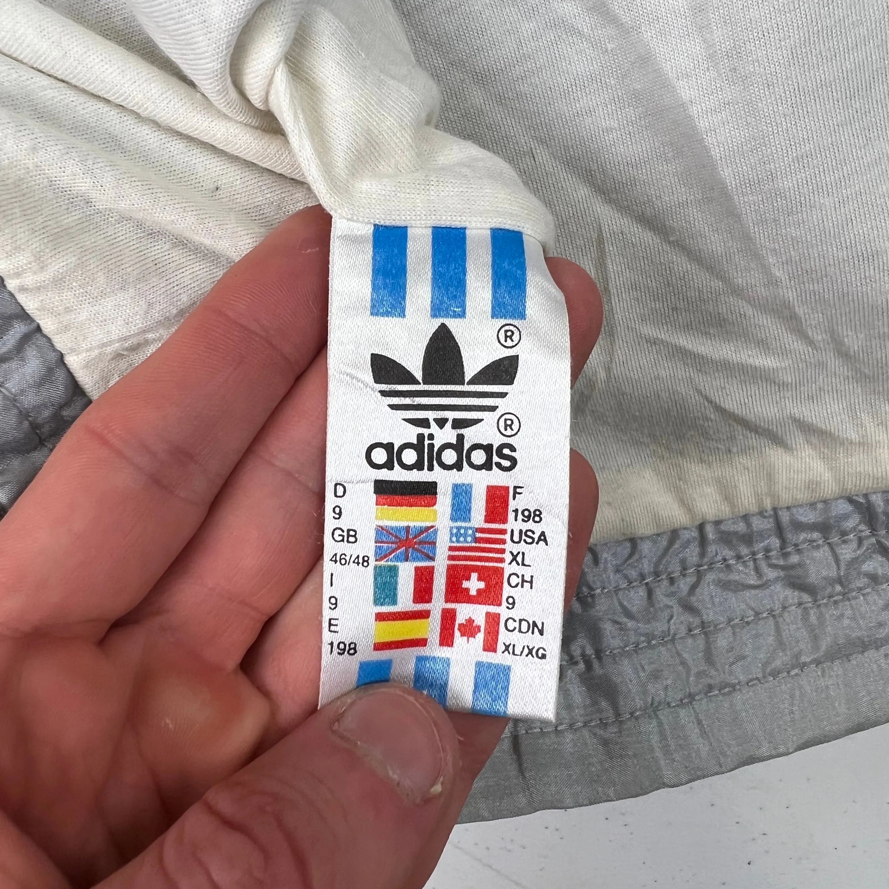 Adidas 90's Striped Full-Zip Track Jacket Grey