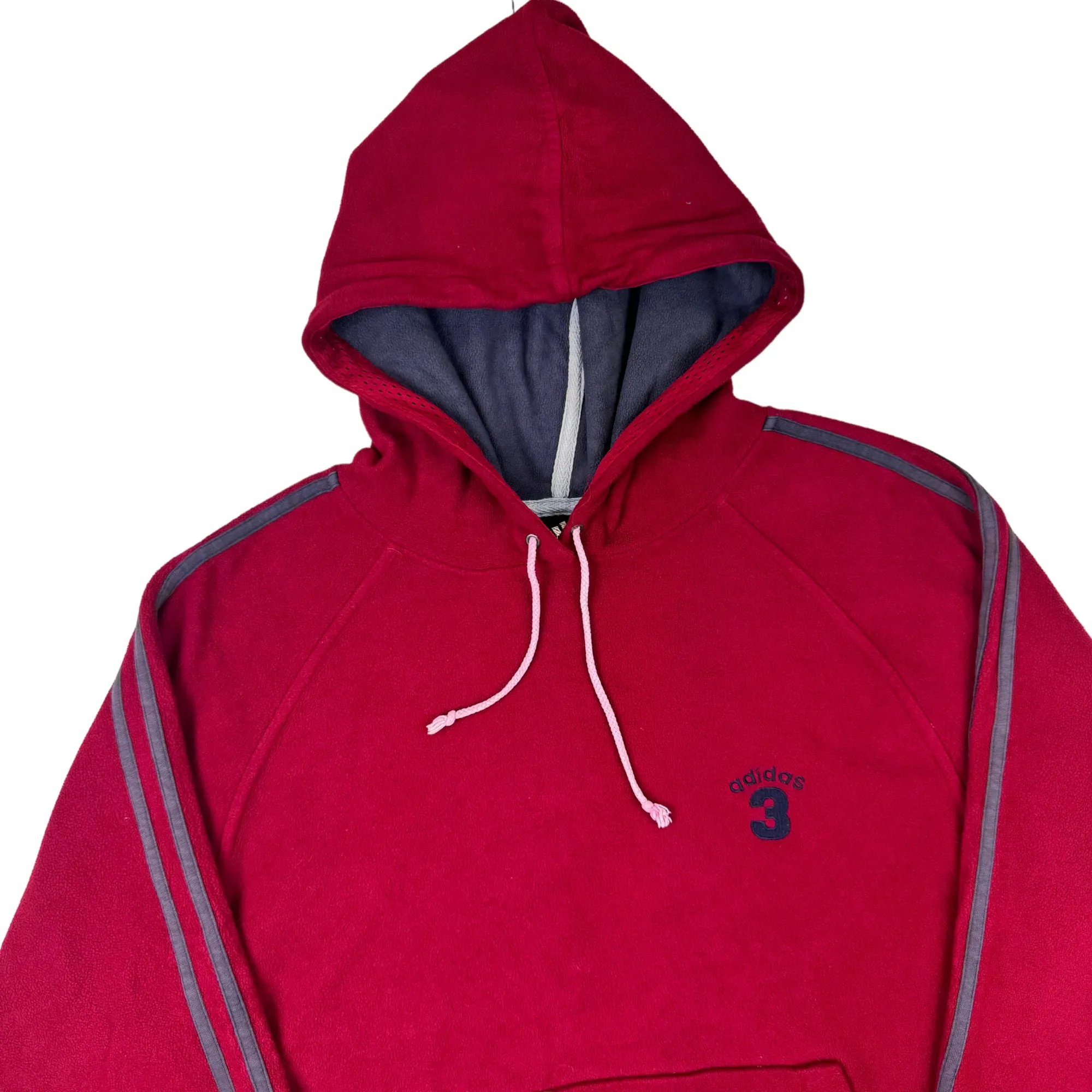 Adidas Fleece Hooded Sweatshirt Red