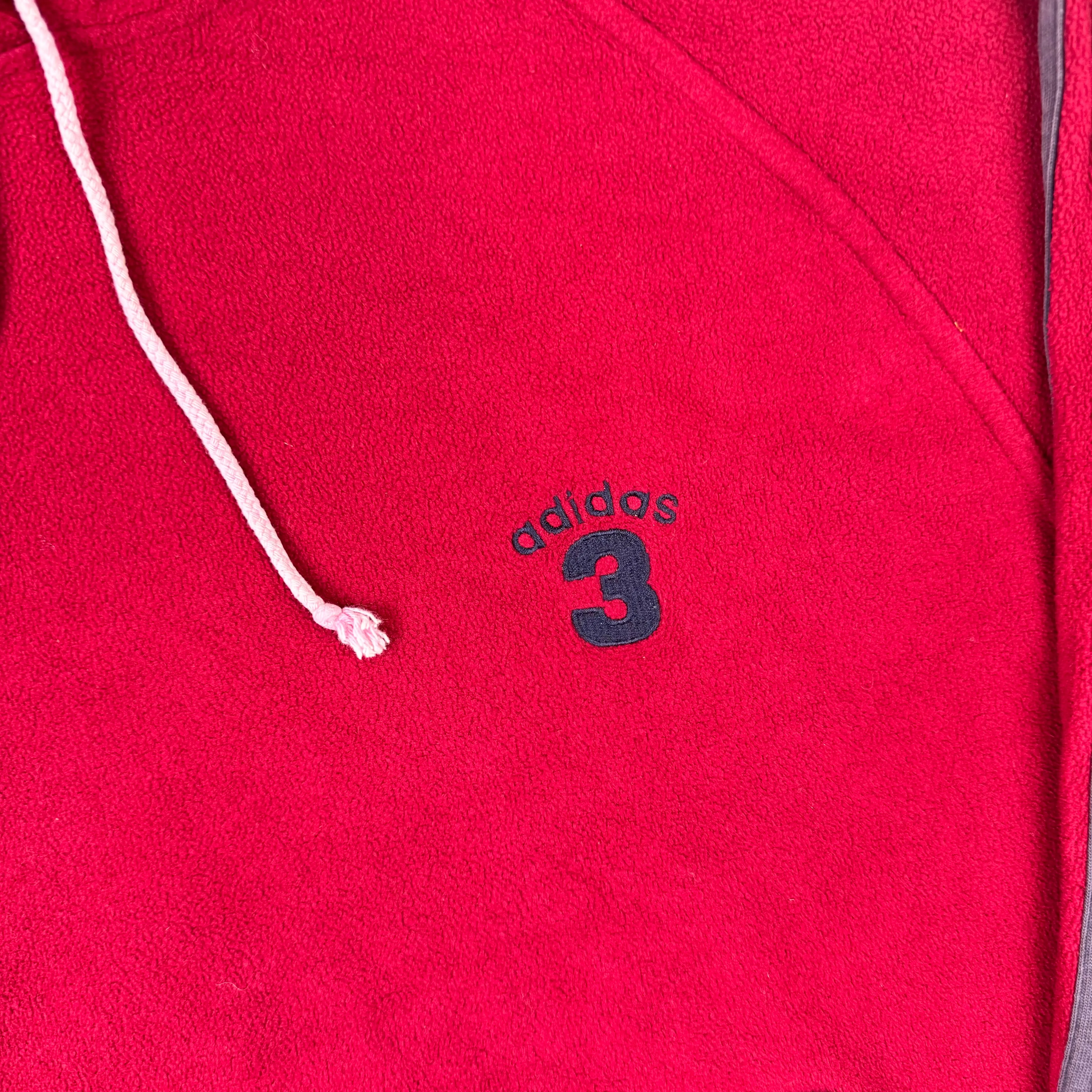 Adidas Fleece Hooded Sweatshirt Red