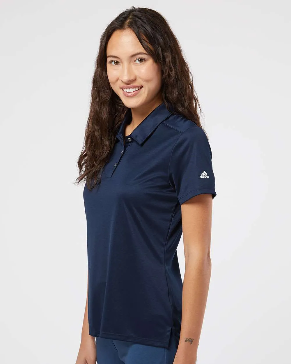 Adidas Ladies 3-Stripes Shoulder Polo