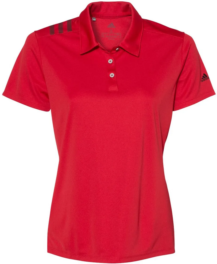 Adidas Ladies 3-Stripes Shoulder Polo