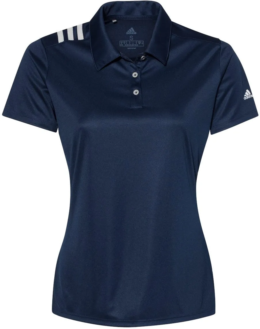 Adidas Ladies 3-Stripes Shoulder Polo