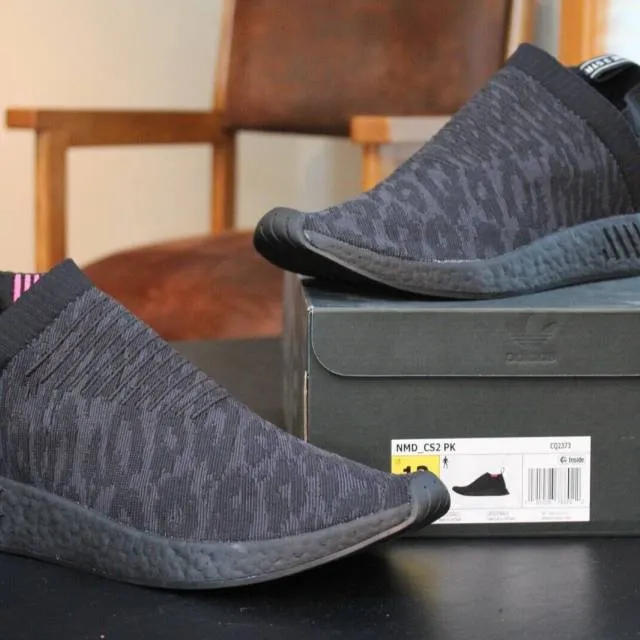 Adidas nmd cs2 primeknit triple black 2018cq2373 sz 13deadstock sneakers