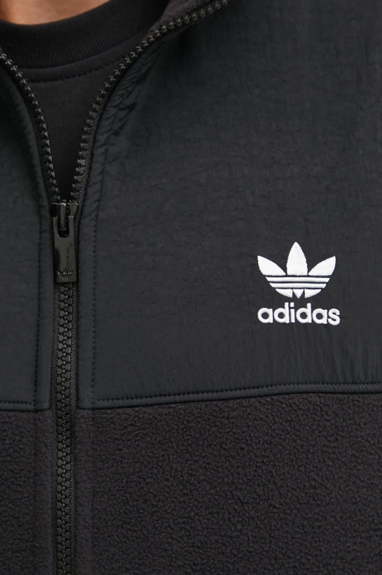 adidas Originals vest Fleece Vest men’s black color IZ4799