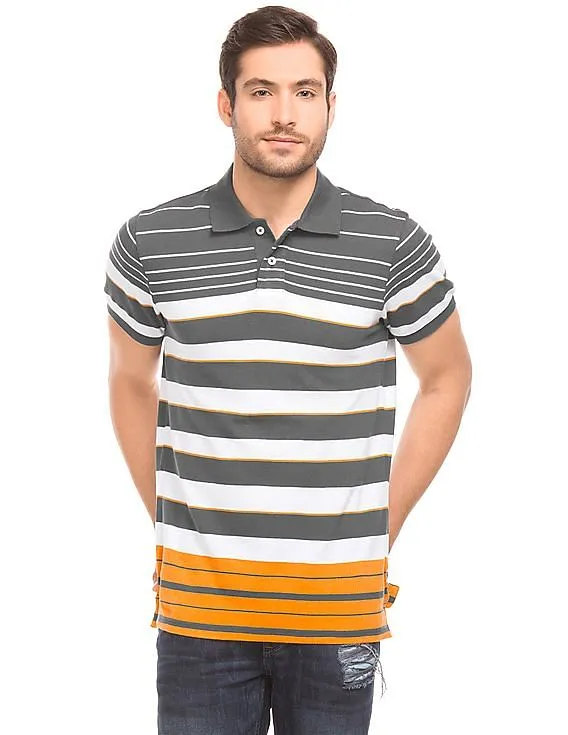 Aeropostale Striped Regular Fit Polo Shirt