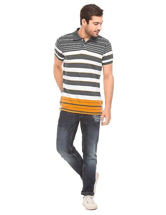 Aeropostale Striped Regular Fit Polo Shirt