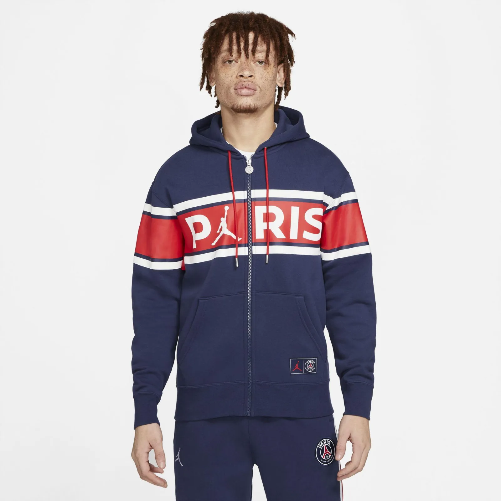 Air Jordan Paris Saint-Germain Full-Zip Hoodie ''Midnight Navy''