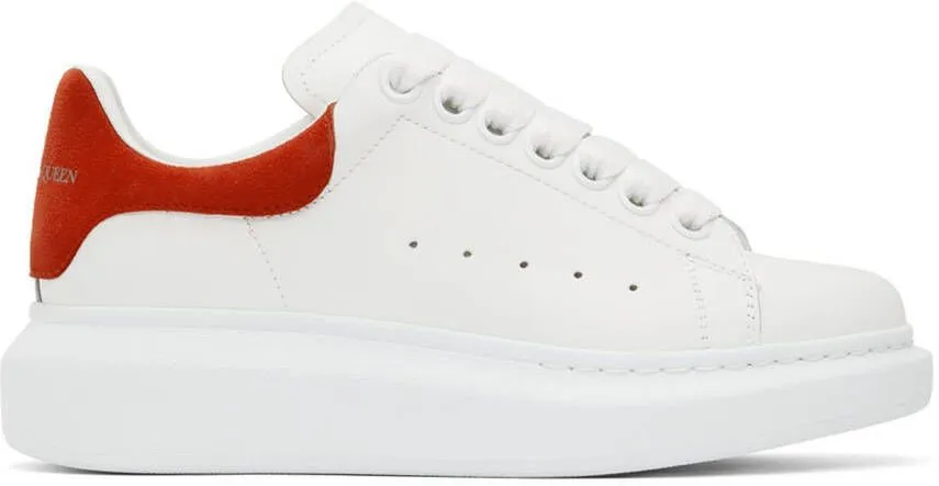 Alexander McQueen White & Red Oversized Sneakers