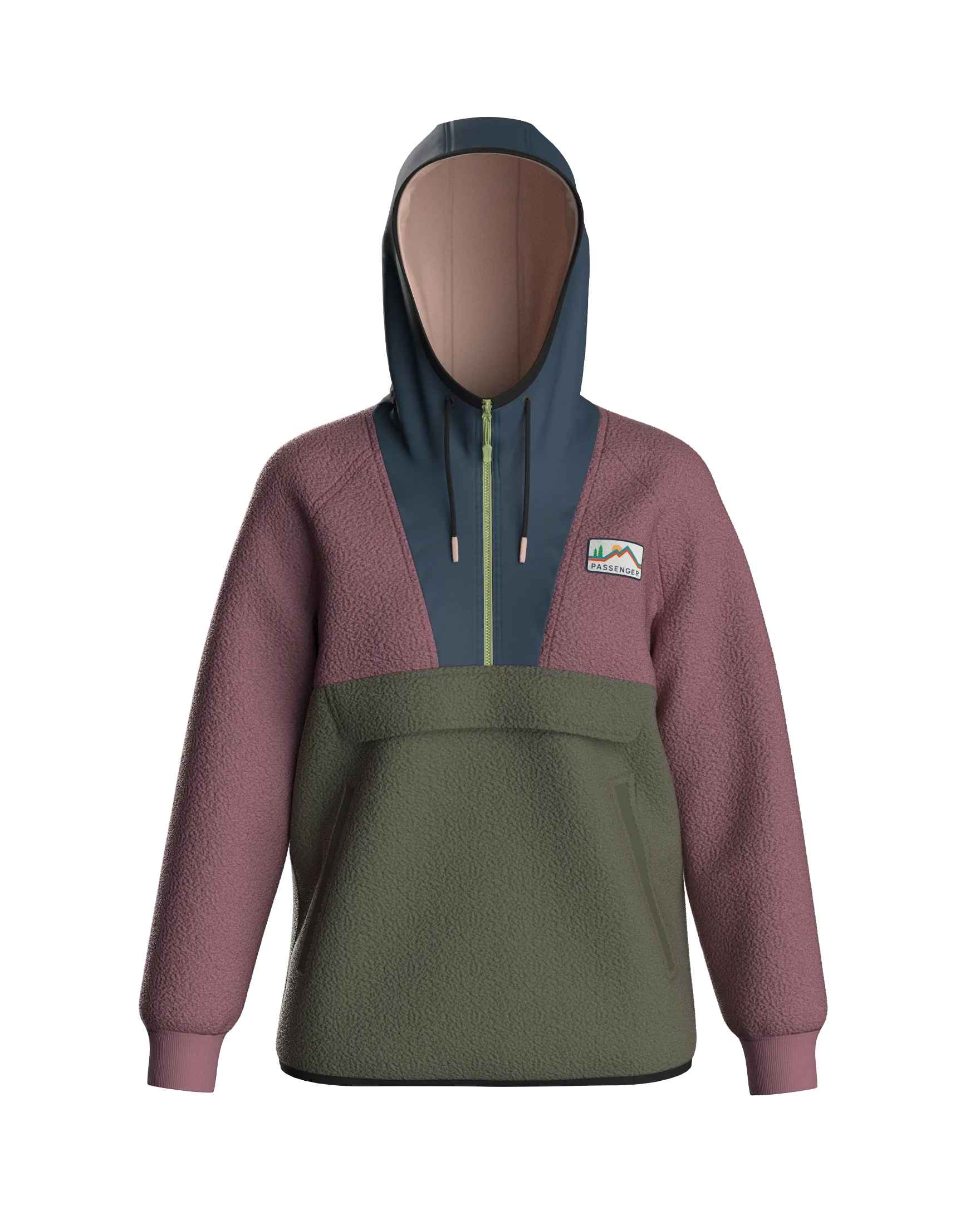 Alexander Recycled Polar Hooded Fleece - Dusty Rose