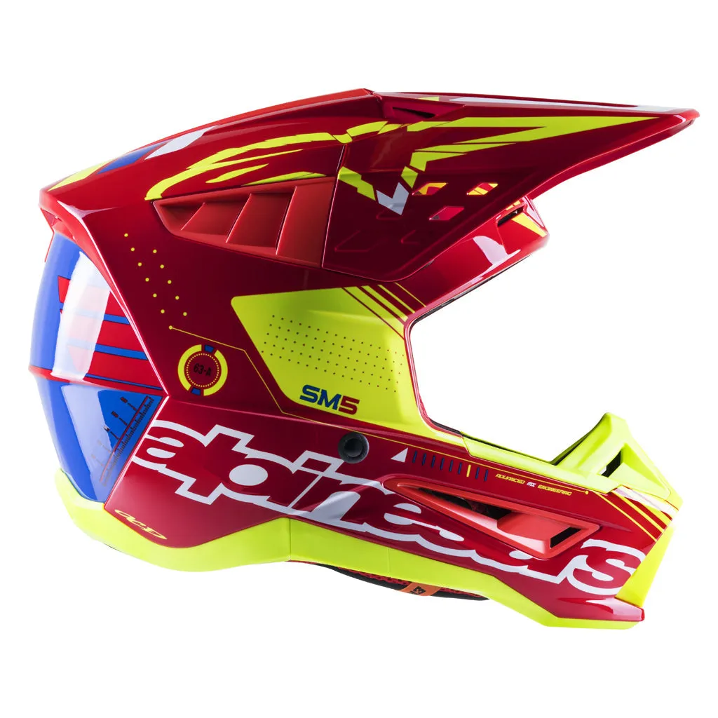 Alpinestars - 2023 SM5 Action Red/Yellow Helmet