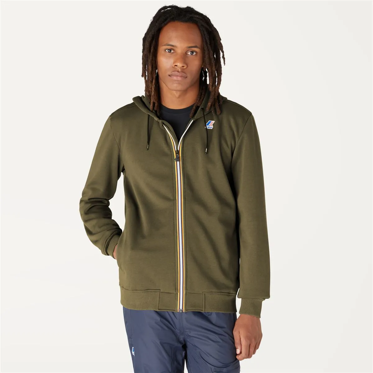 Arnel - Unisex Hooded Fleece Sweatshirt in Green Blackish