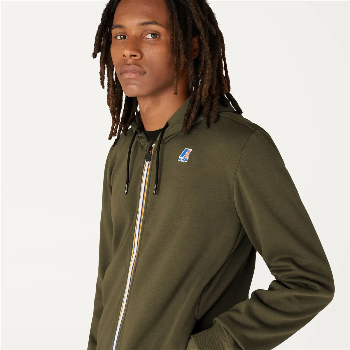 Arnel - Unisex Hooded Fleece Sweatshirt in Green Blackish