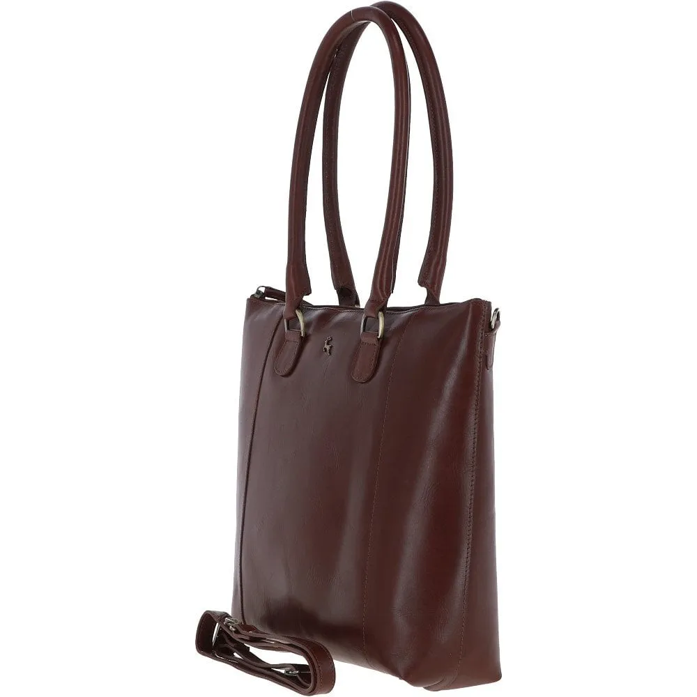 Ashwood Vegetable Tanned Large Leather Bag  Chestnut: V-29