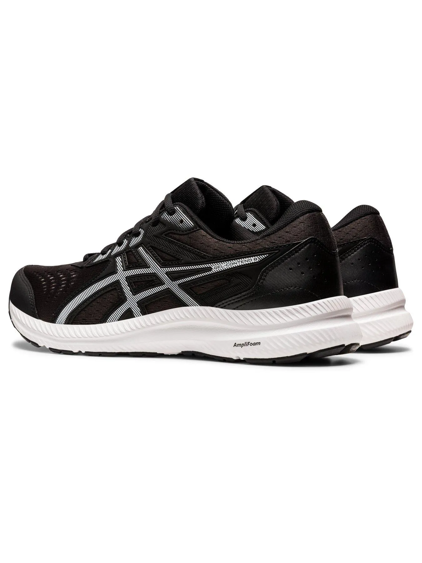 Asics Men's Gel-Contend 8 Running Trainers - Black/White