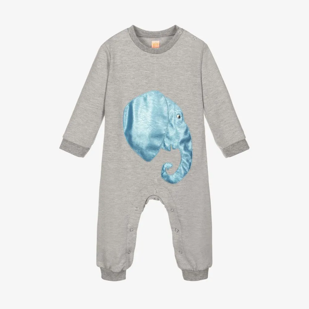 Baby Boys Grey Elephant Romper