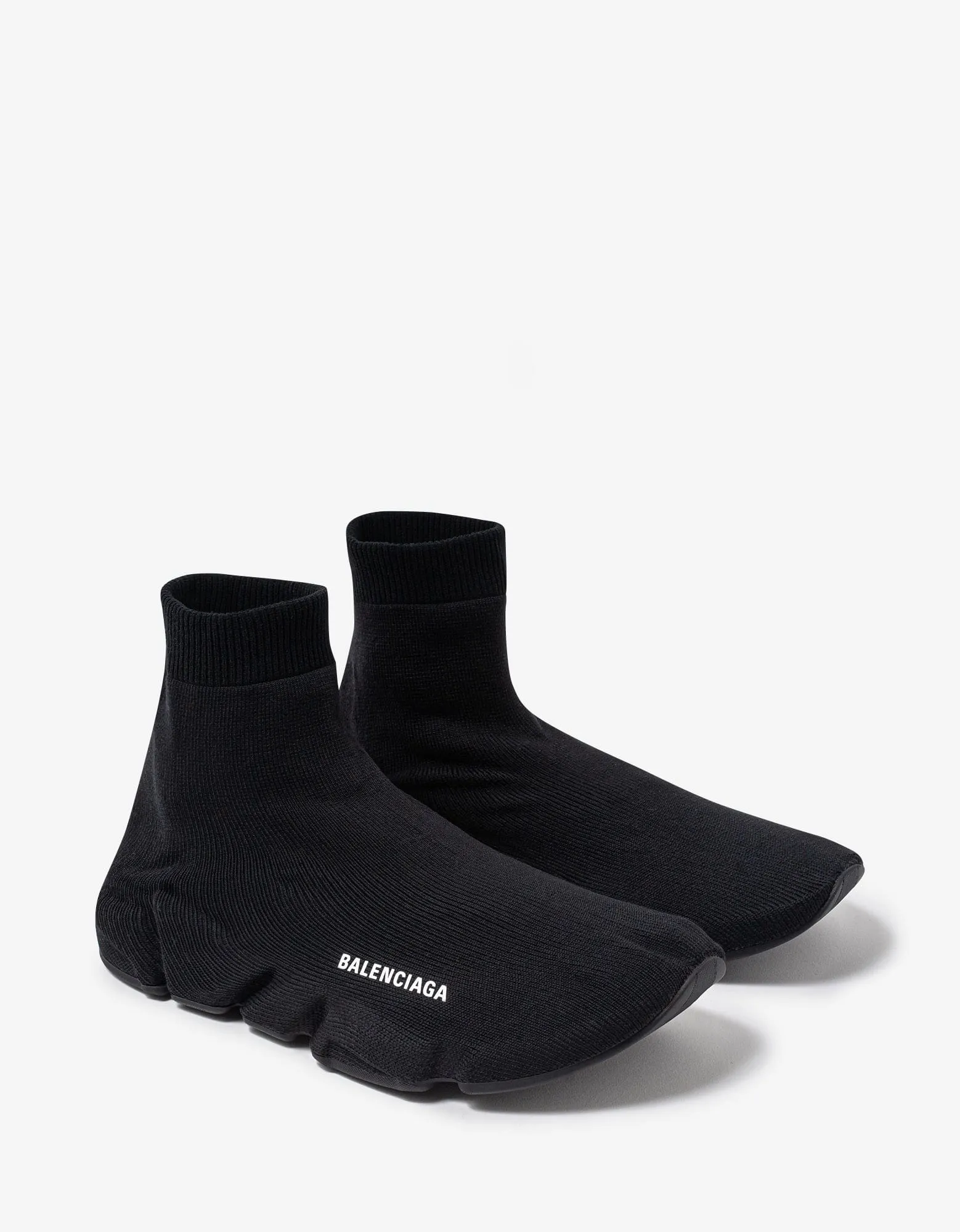 Balenciaga Black Full Knit Speed Trainers