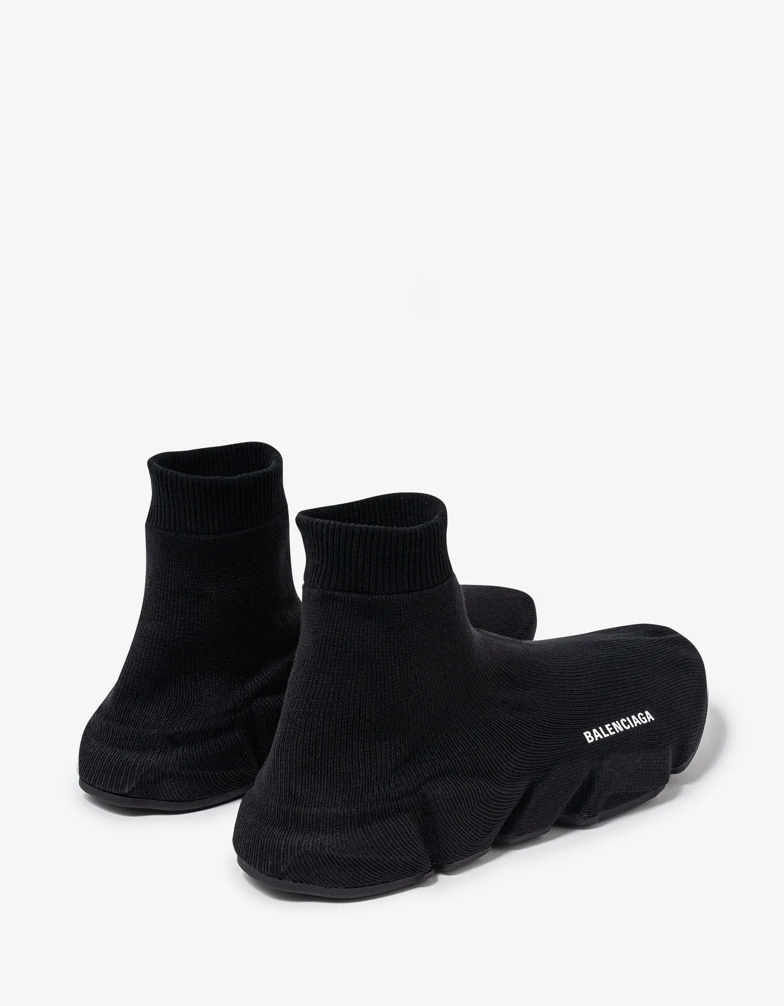 Balenciaga Black Full Knit Speed Trainers