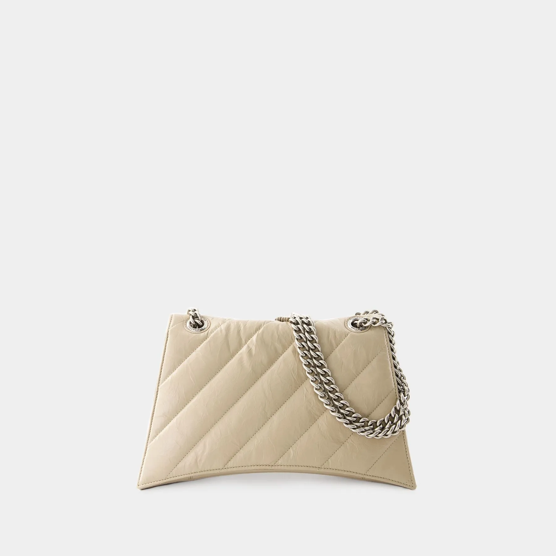 Balenciaga  Crush Chain Hobo Bag - Balenciaga - Leather - Taupe