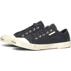 Balenciaga Men's Paris Low Canvas Sneakers in Black/White