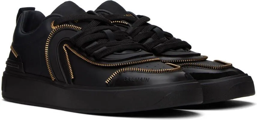 Balmain Black B-Skate Zip Sneakers