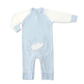 Bamboo Long Sleeve Romper (Sea Breeze/Rhino)