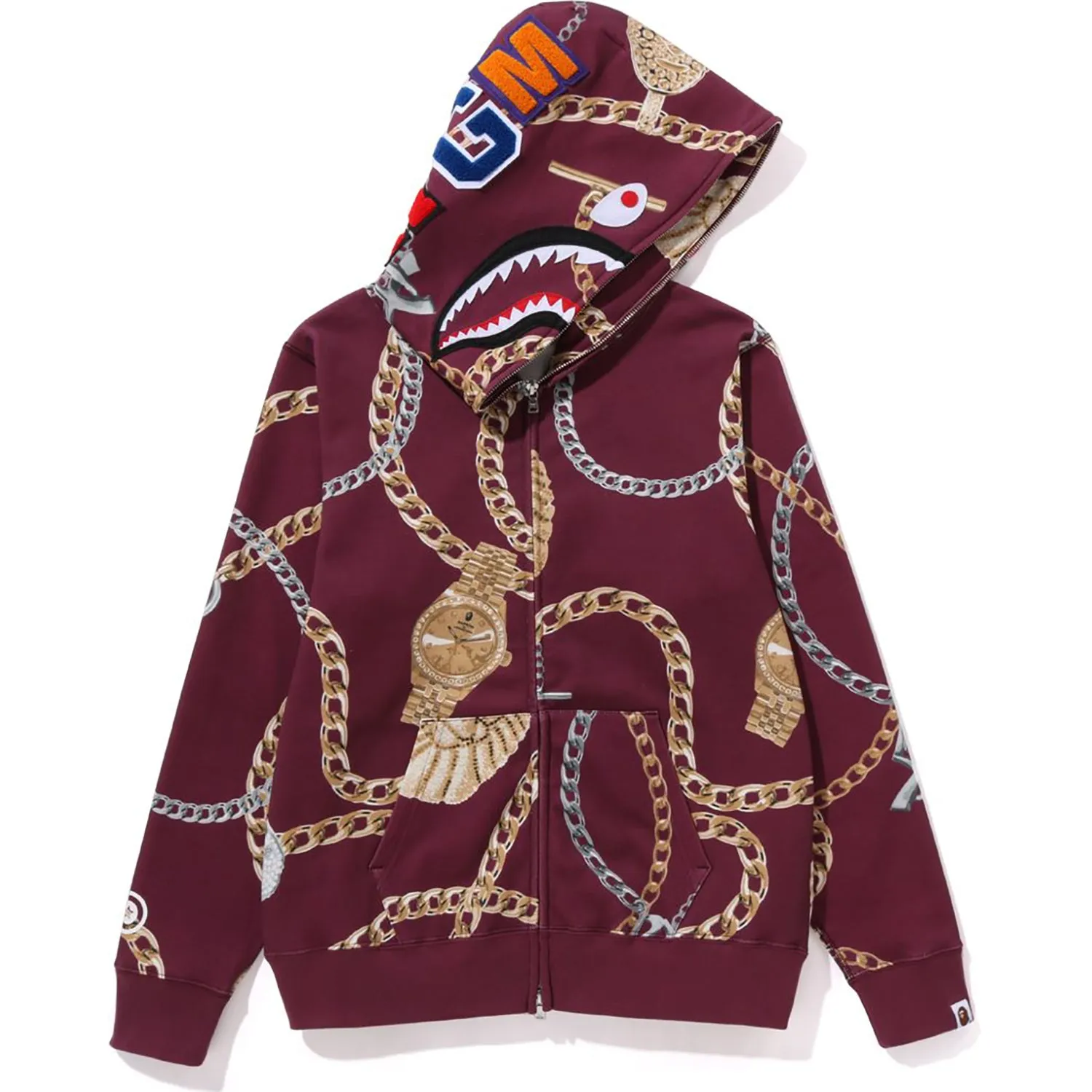 BAPE JEWELS SHARK FULL ZIP HOODIE LADIES