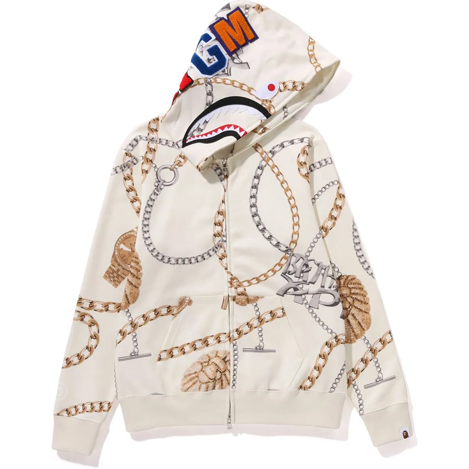 BAPE JEWELS SHARK FULL ZIP HOODIE LADIES