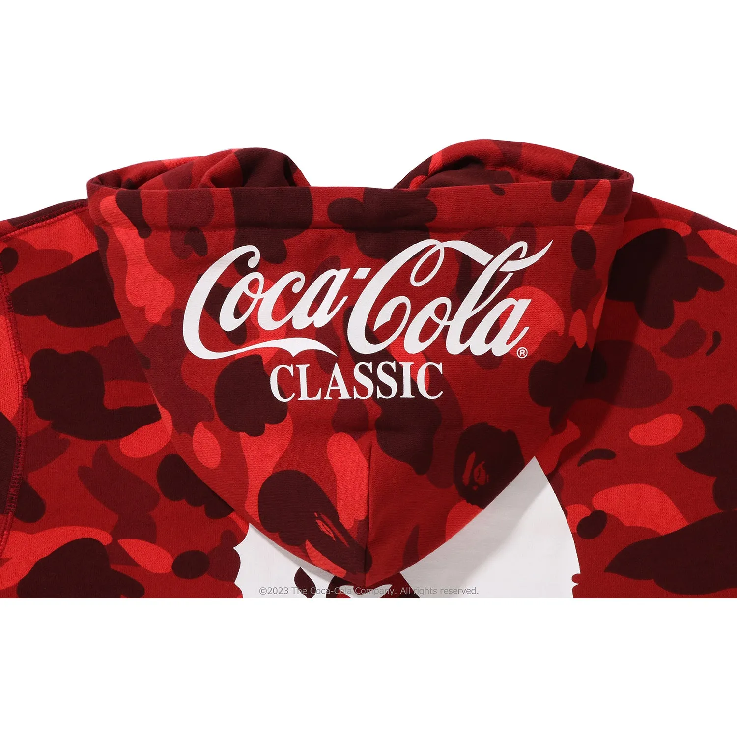 BAPE X COCA-COLA COLOR CAMO APE HEAD PULLOVER HOODIE MENS