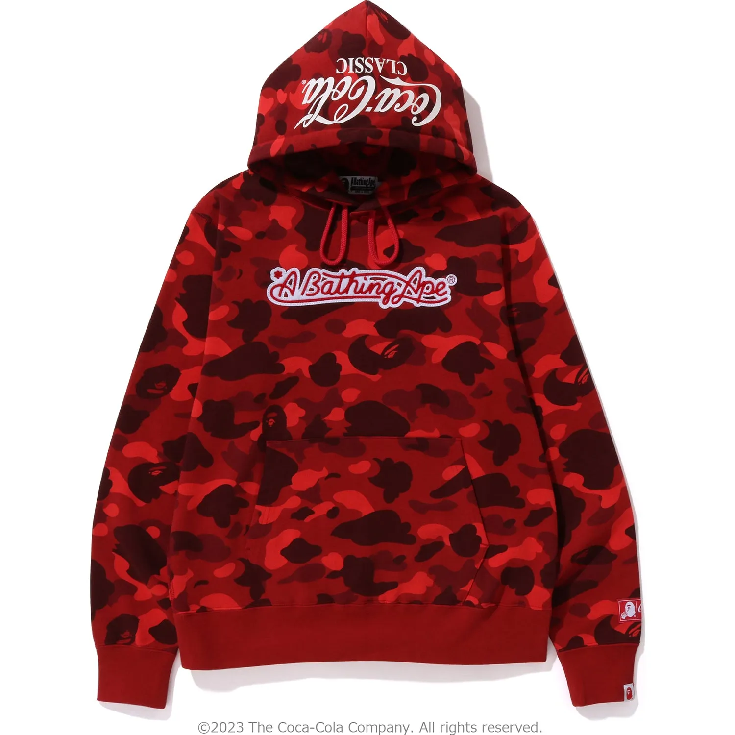 BAPE X COCA-COLA COLOR CAMO APE HEAD PULLOVER HOODIE MENS