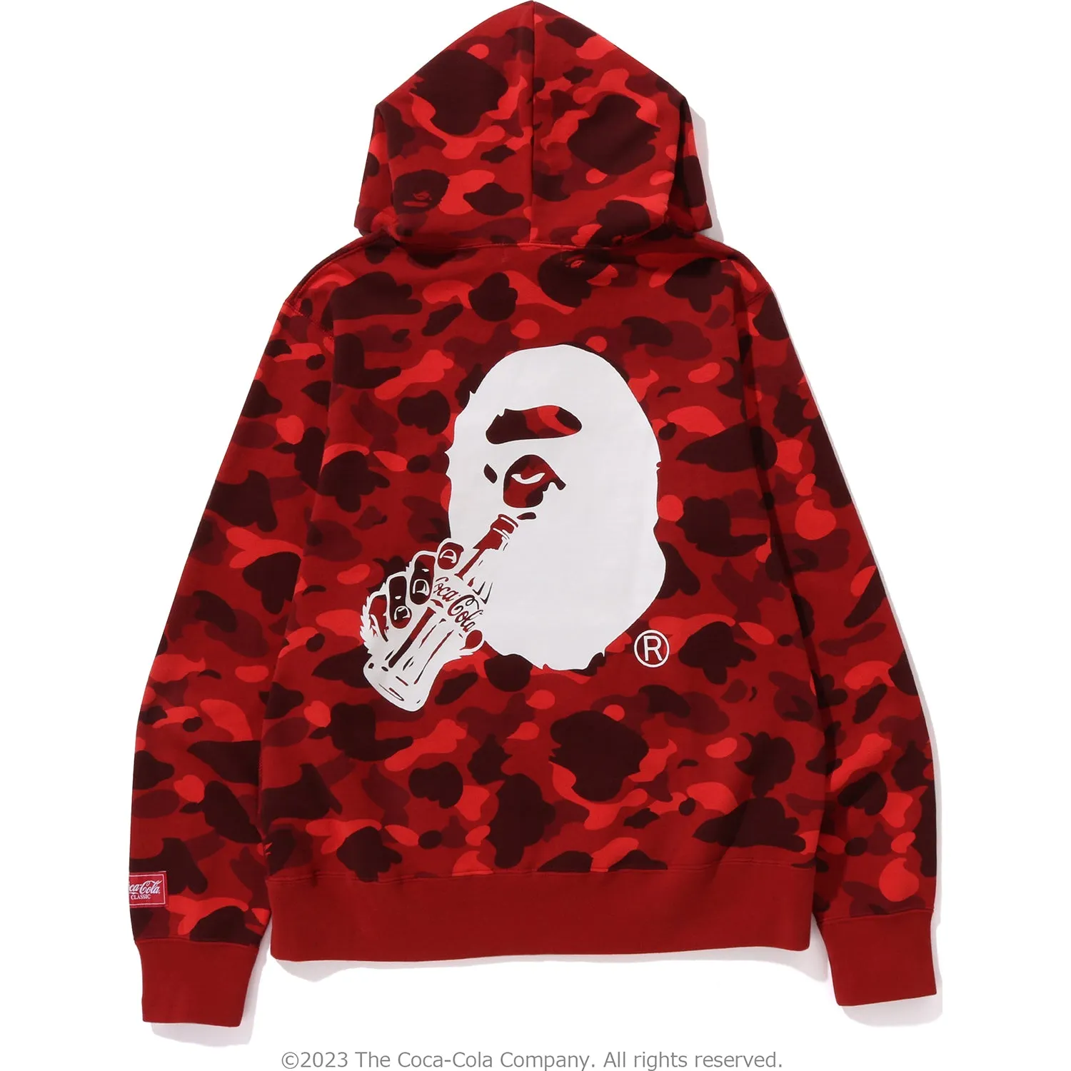 BAPE X COCA-COLA COLOR CAMO APE HEAD PULLOVER HOODIE MENS