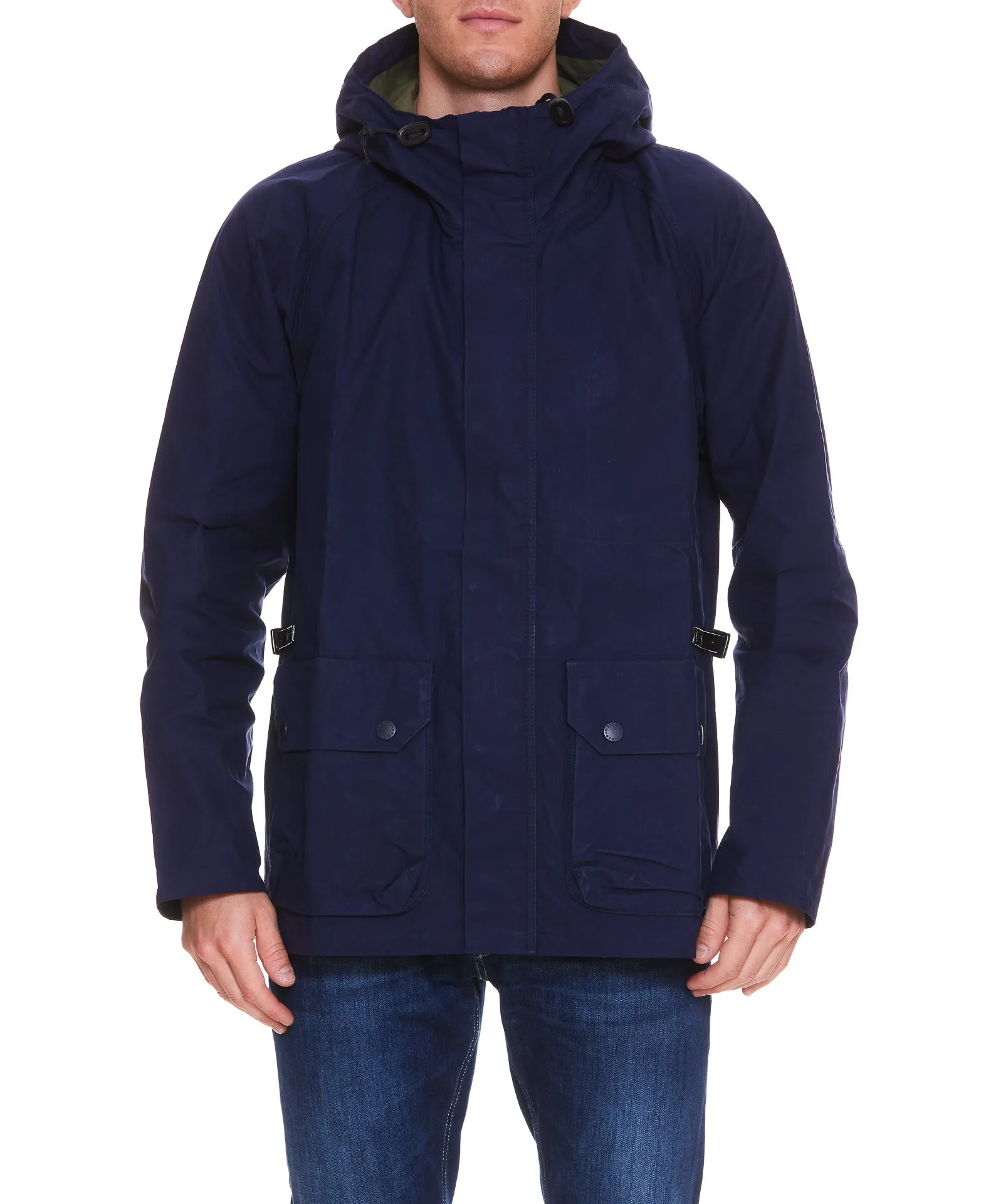 Barbour Zip-Up Drawstring Hooded Jacket