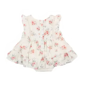 Bebe Lilly Print Over-Romper Dress