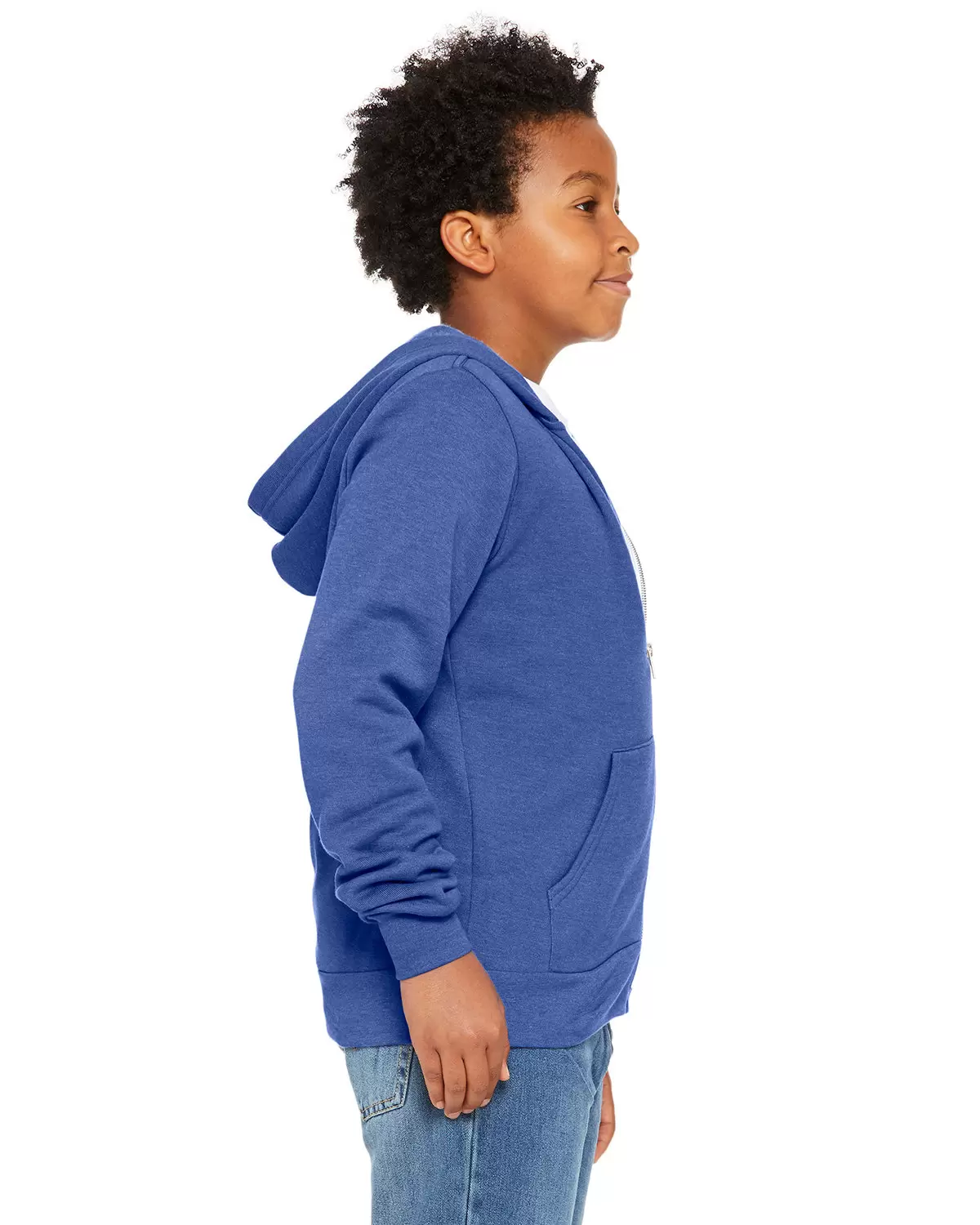 Bella + Canvas 3739Y Youth Sponge Fleece Full-Zip Hoodie SKU: 3739Y