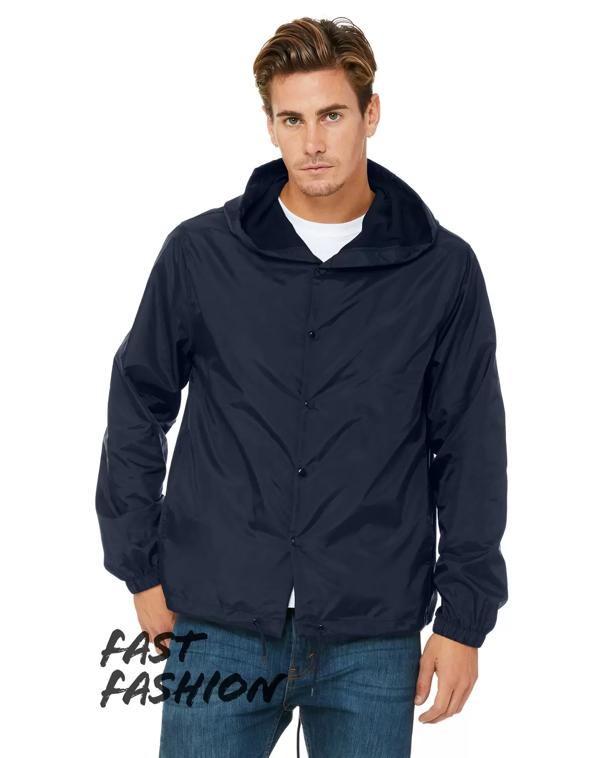 Bella + Canvas 3955 Fast Fashion Hooded Coach's Jacket SKU: 3955