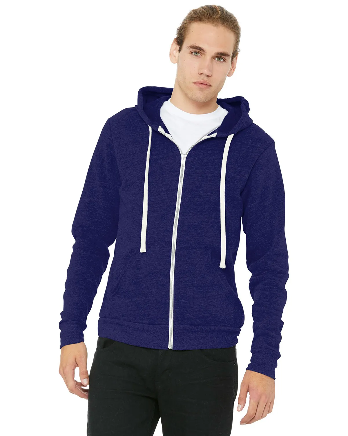 Bella + Canvas BC3909 Unisex Triblend Sponge Fleece Full-Zip Hoodie