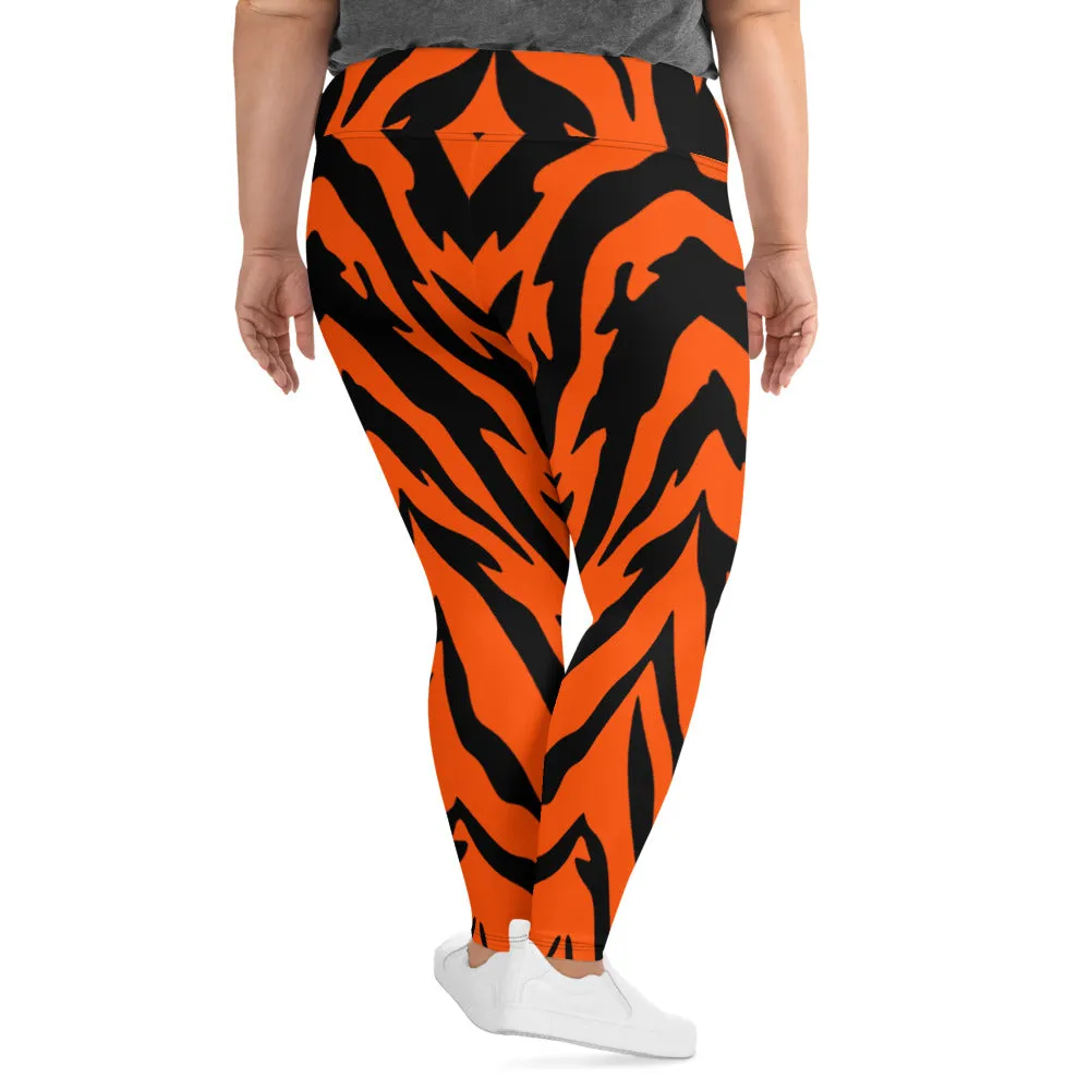 Bengal Tiger Stripe Plus Size Leggings