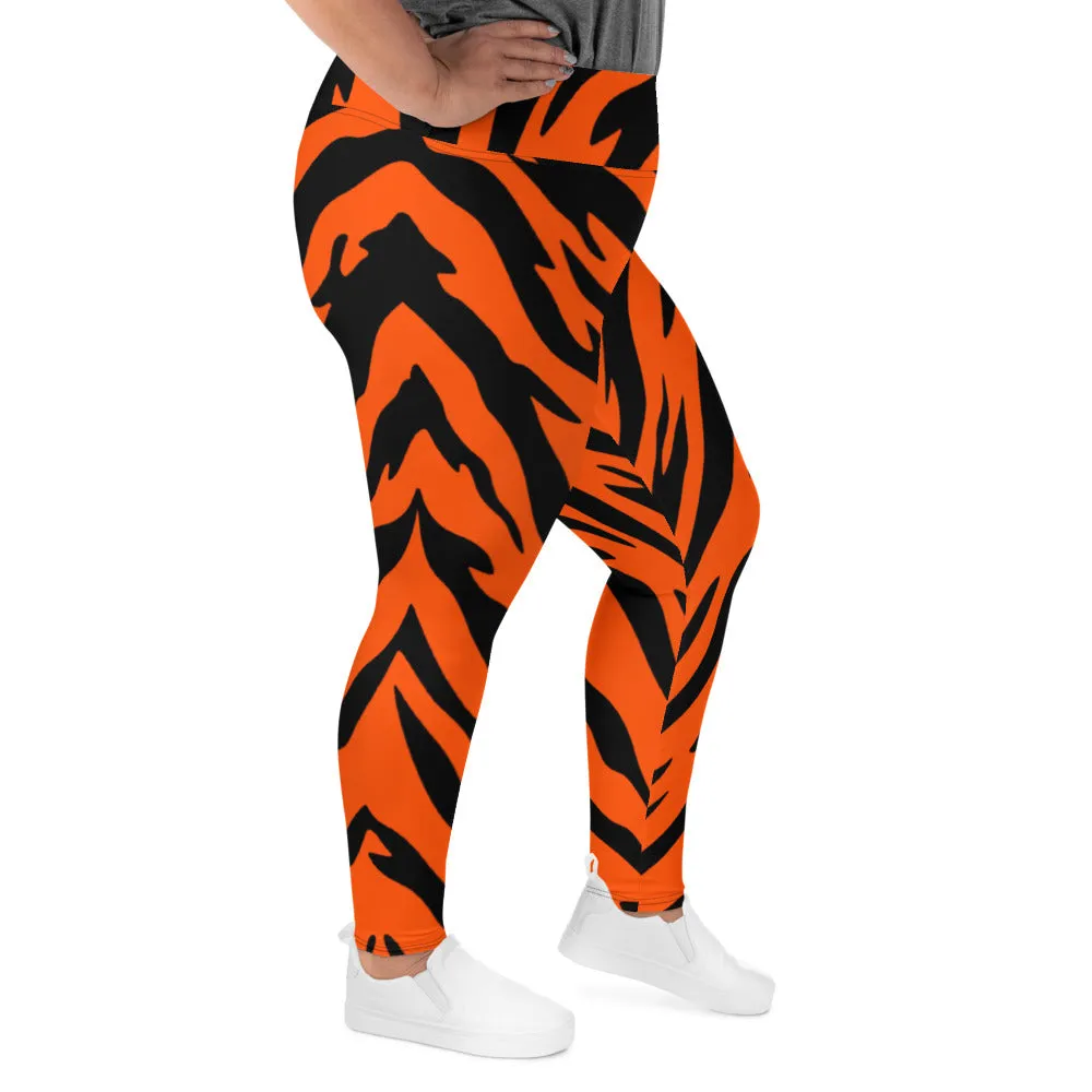 Bengal Tiger Stripe Plus Size Leggings