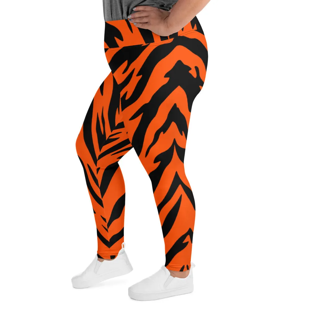 Bengal Tiger Stripe Plus Size Leggings