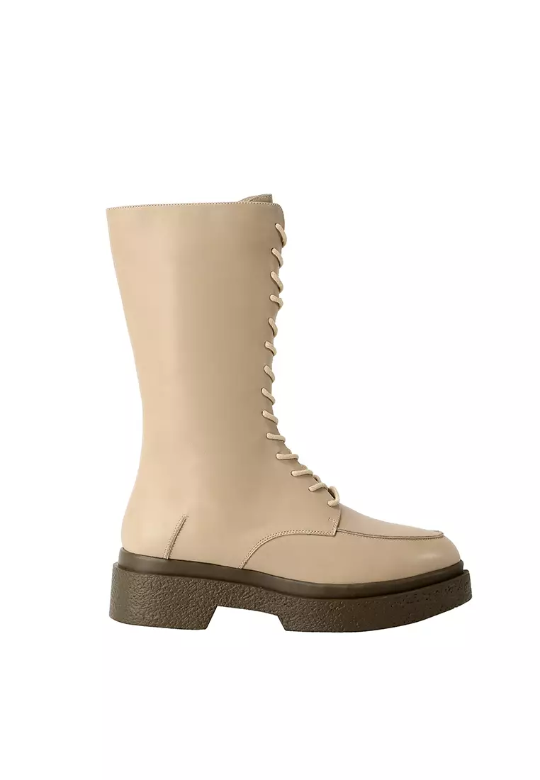 BERACAMY BERACAMY Tie Zip Boot - Soft Birch